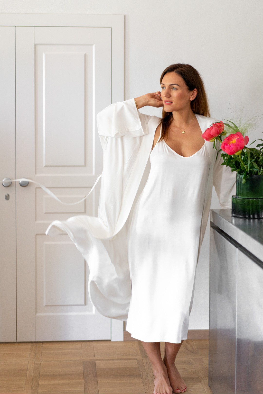 Night suit with robe best sale