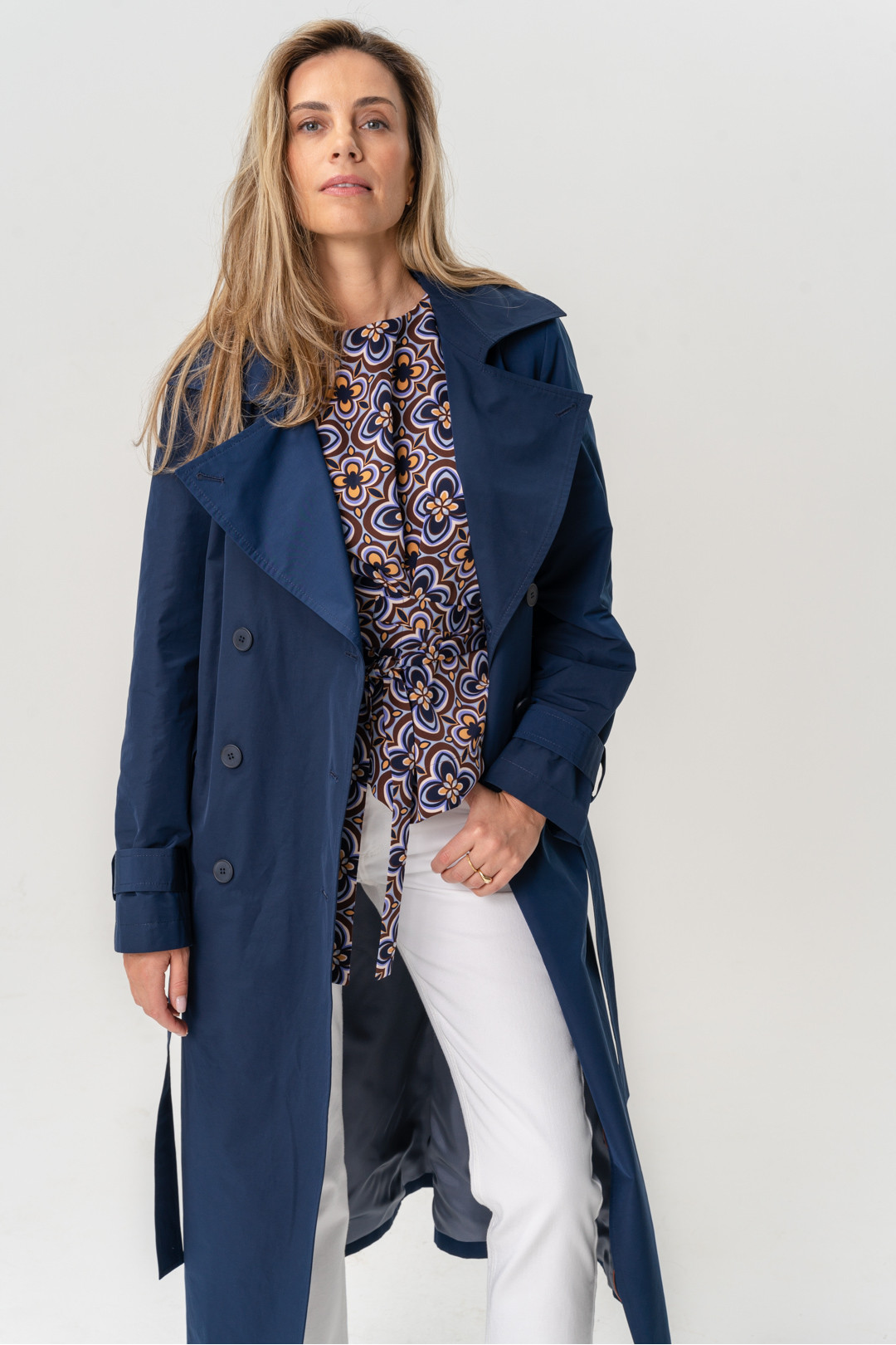 Water repellent fabric trenchcoat 'GLASGOW'