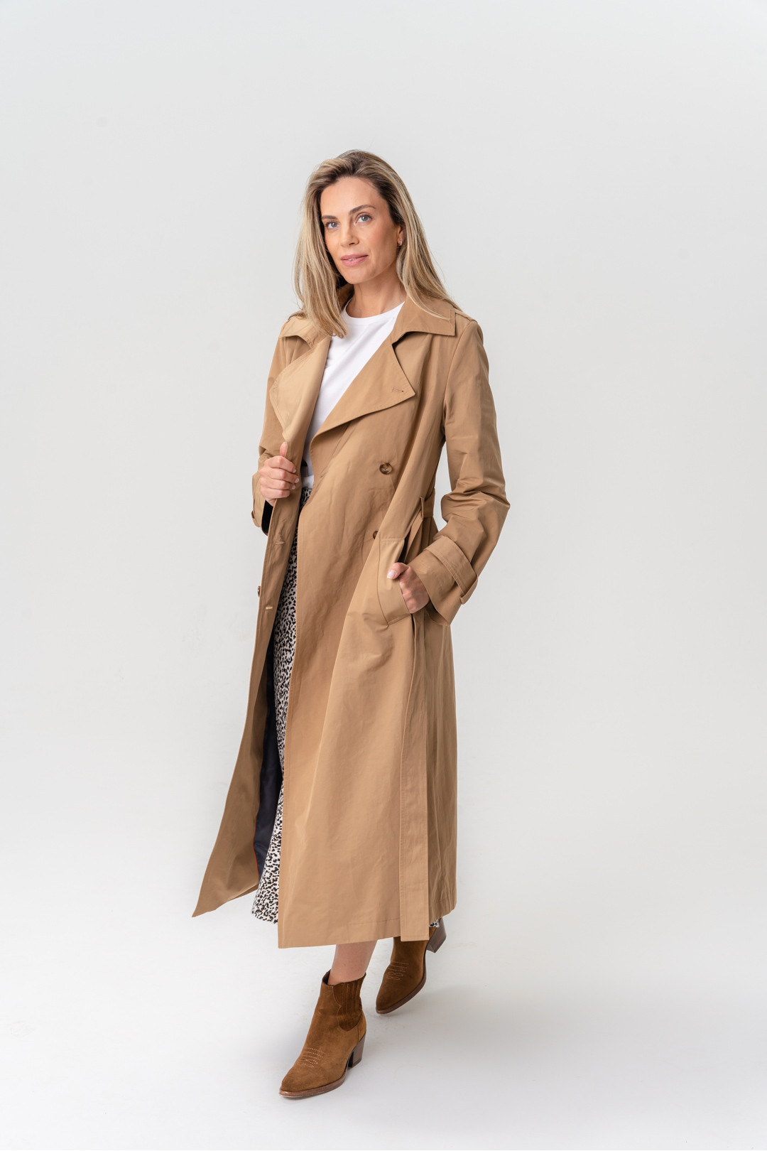 Water repellent fabric trenchcoat 'GLASGOW'