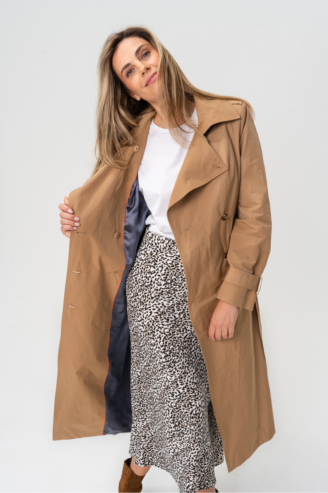 Water repellent fabric trenchcoat 'GLASGOW'