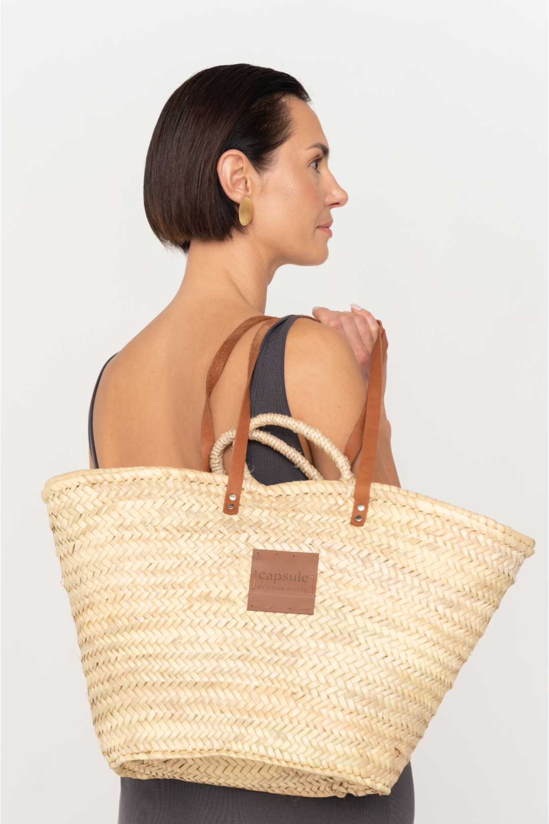 Raffia tote bag 'MENORCA'