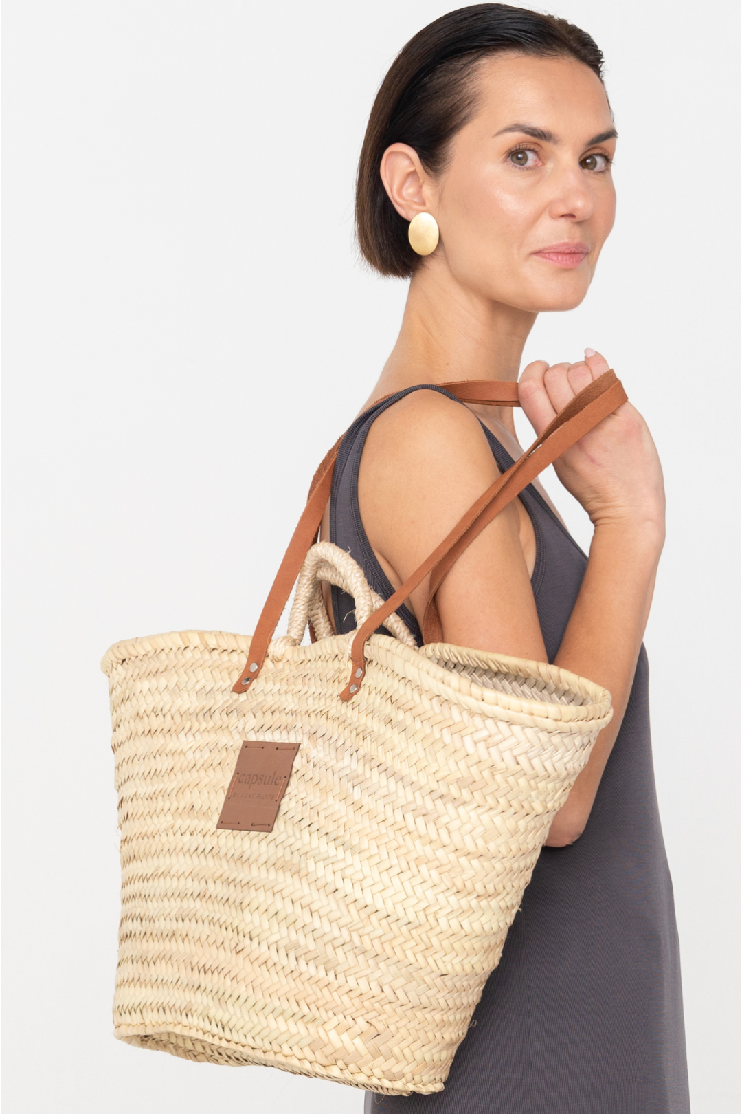 Raffia tote bag 'MENORCA'