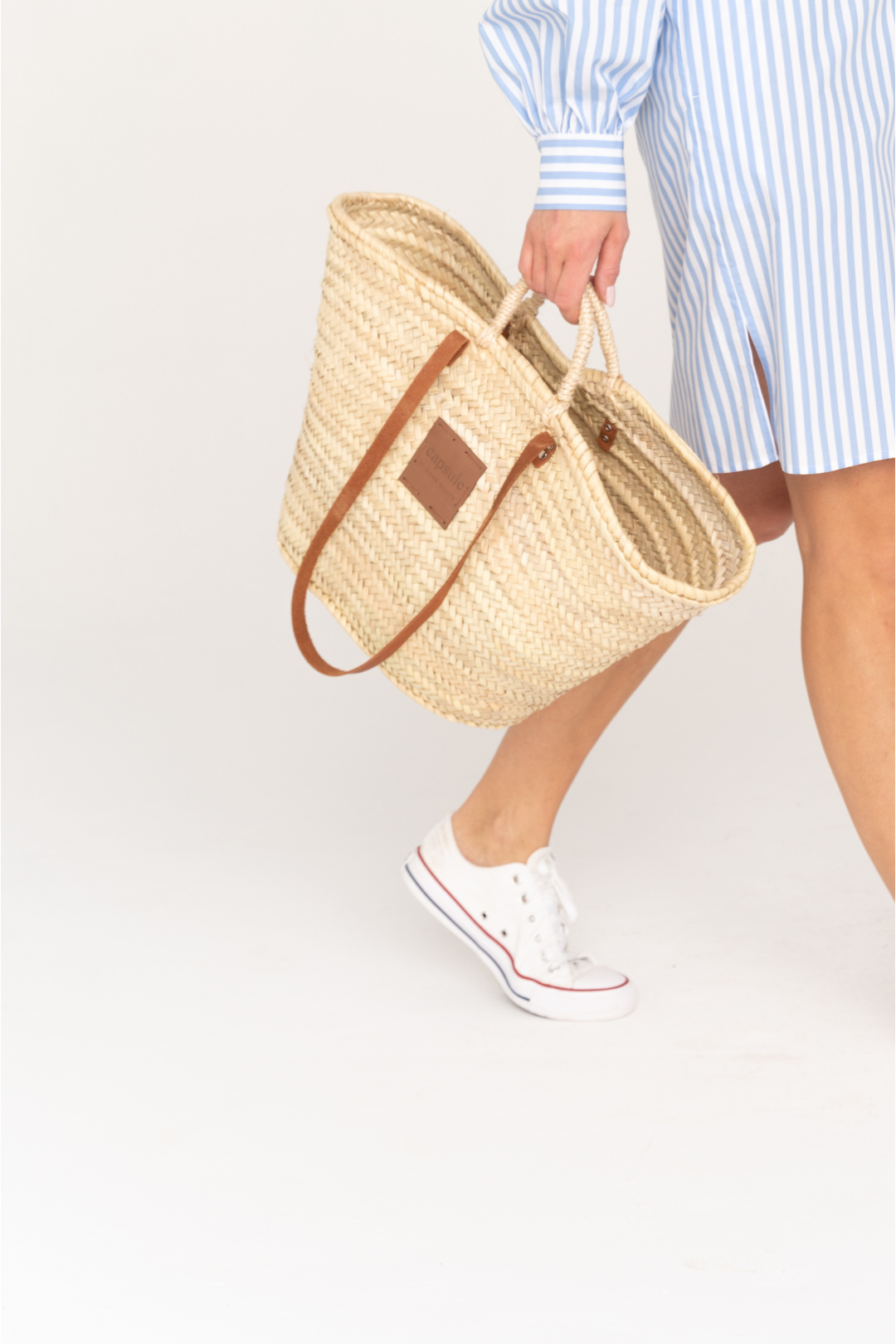 Raffia tote bag 'MENORCA'