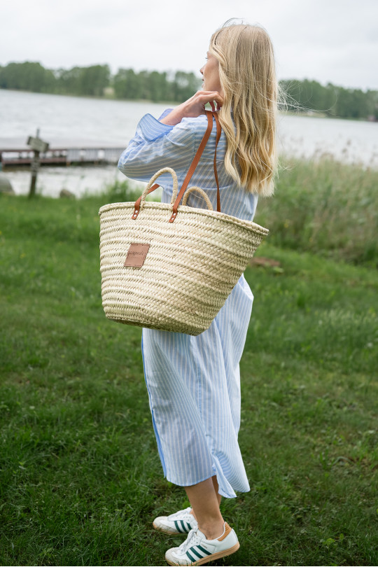 Raffia tote bag 'MENORCA'