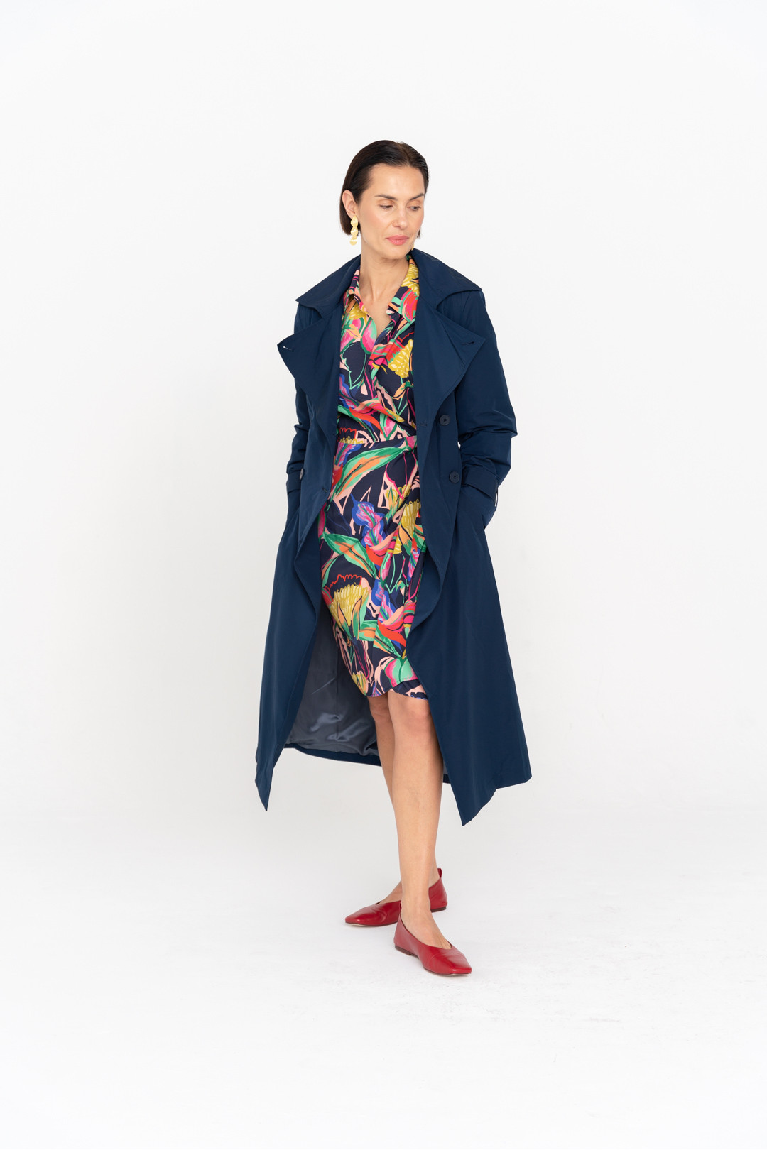 Water repellent fabric trenchcoat 'GLASGOW'