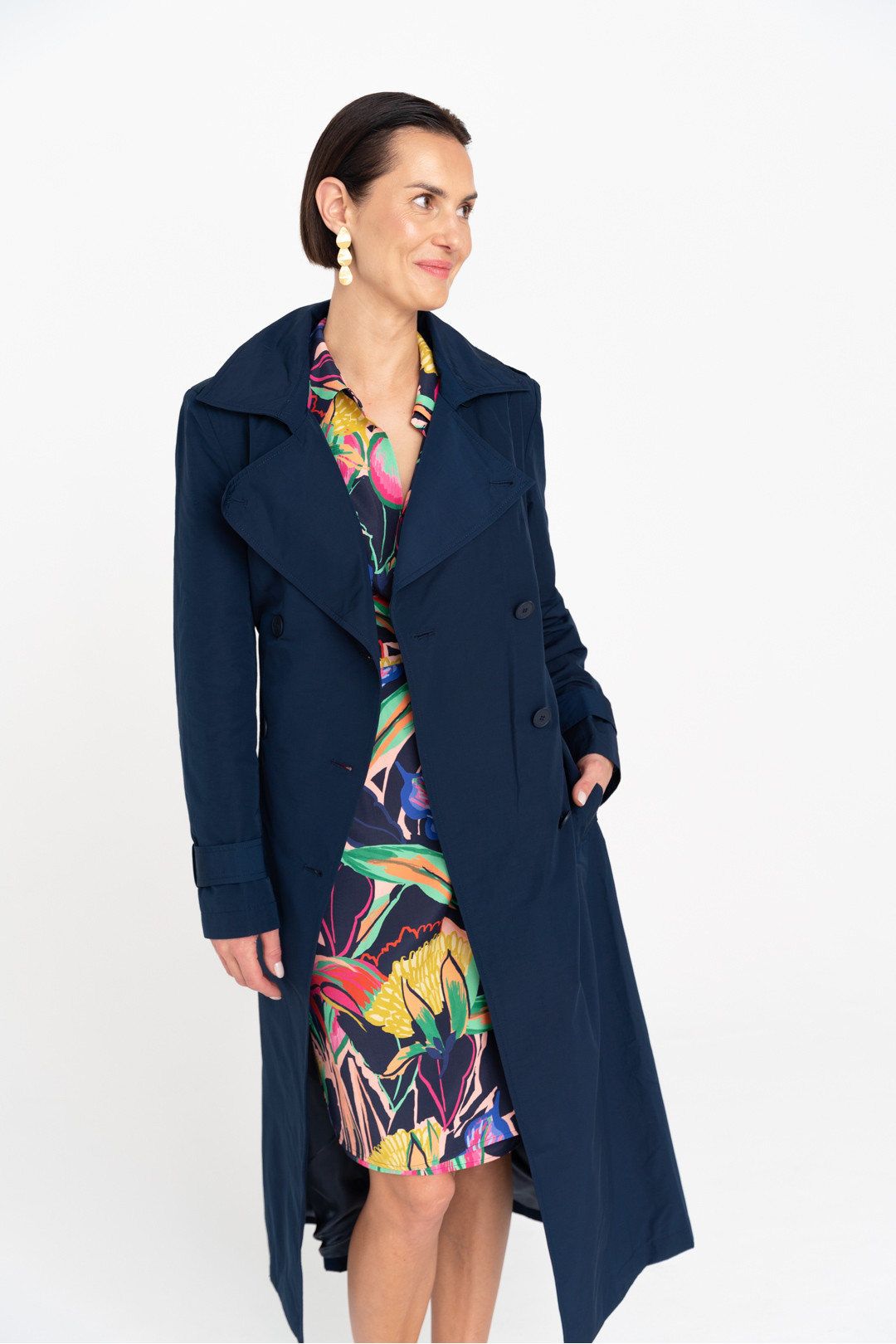 Water repellent fabric trenchcoat 'GLASGOW'