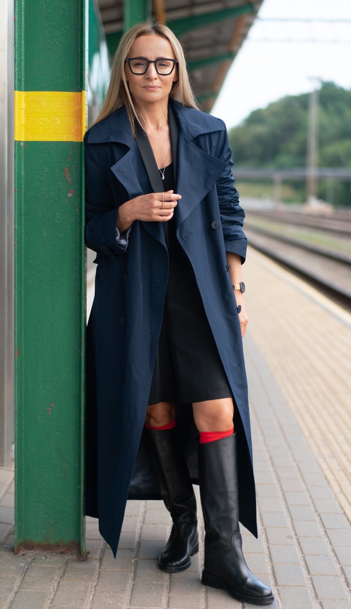 Water repellent fabric trenchcoat 'GLASGOW' - Look #1